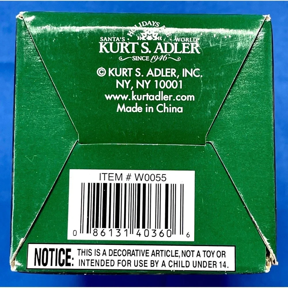 Kurt Adler Glass Icicle Ornament Set 12 Clear Twisted Crystal Style New!!